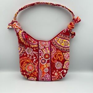 Vera Bradley Olivia Quilted Shoulder Bag Raspberry Fizz Pink Paisley Retired